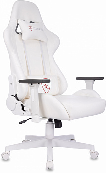 Кресло игровое Zombie Neo белый эко.кожа крестов. пластик пластик белый