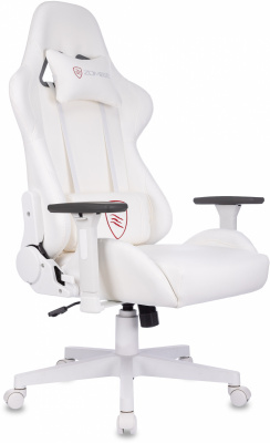 Кресло игровое Zombie Neo белый эко.кожа крестов. пластик пластик белый
