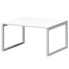 Стол переговорный на металлокаркасе Смарт СМСП-О-16.123.Пр50 Белый/Белый (1600x1236x750)