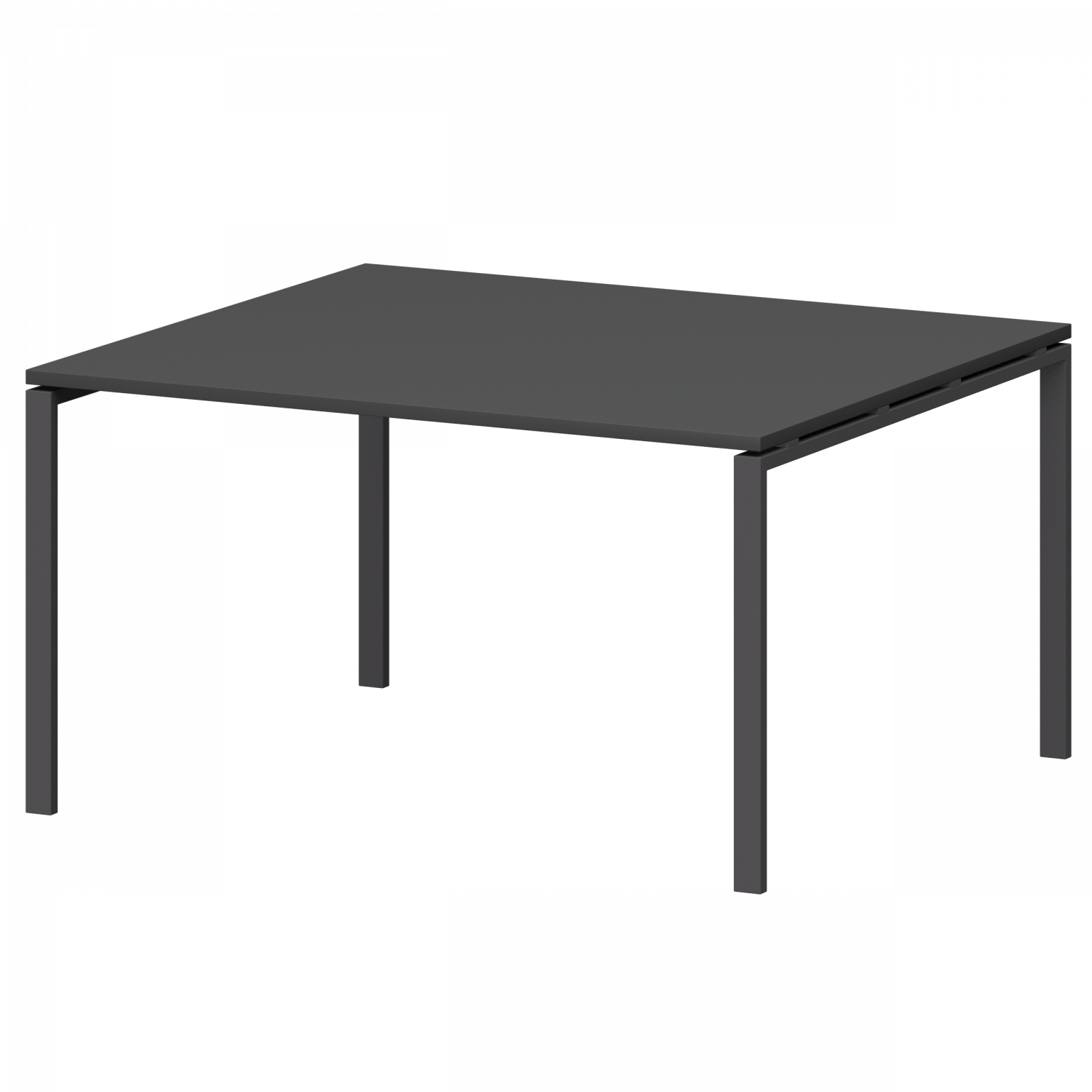 Стол переговорный на металлокаркасе Смарт СМСП-П-14.123.Пр25 Графит/Антрацит (1400x1236x750)