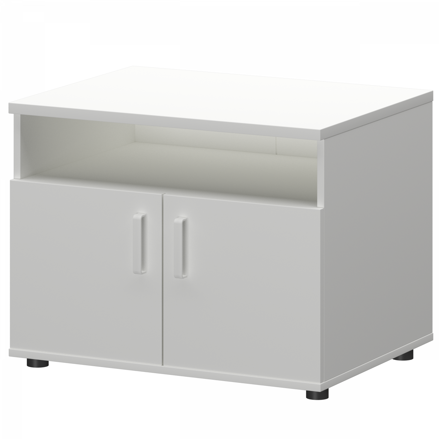 Тумба для оргтехники Смарт СМТ-2ДН  Белый (800x600x625)