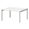 Бенч двойной на металлокаркасе Смарт СМС2-П-14К.120.Пр50 Белый/Белый (1400x1236x750)