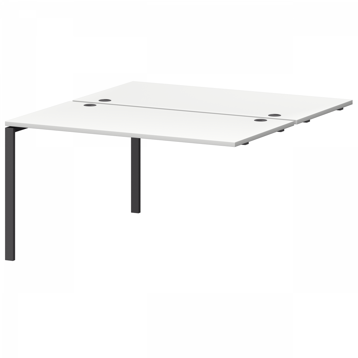 Модуль двойной универсальный на металлокаркасе Смарт СМС2-П-16К.149Э.Пр25 Белый/Антрацит (1600x1496x750)