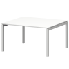Стол переговорный на металлокаркасе Смарт СМСП-П-14.123.Пр50 Белый/Белый (1400x1236x750)