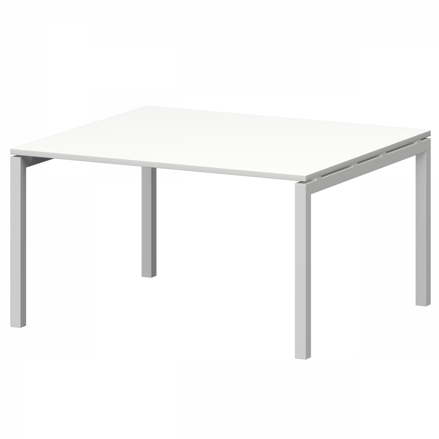 Стол переговорный на металлокаркасе Смарт СМСП-П-18.123.Пр50 Белый/Белый (1800x1236x750)