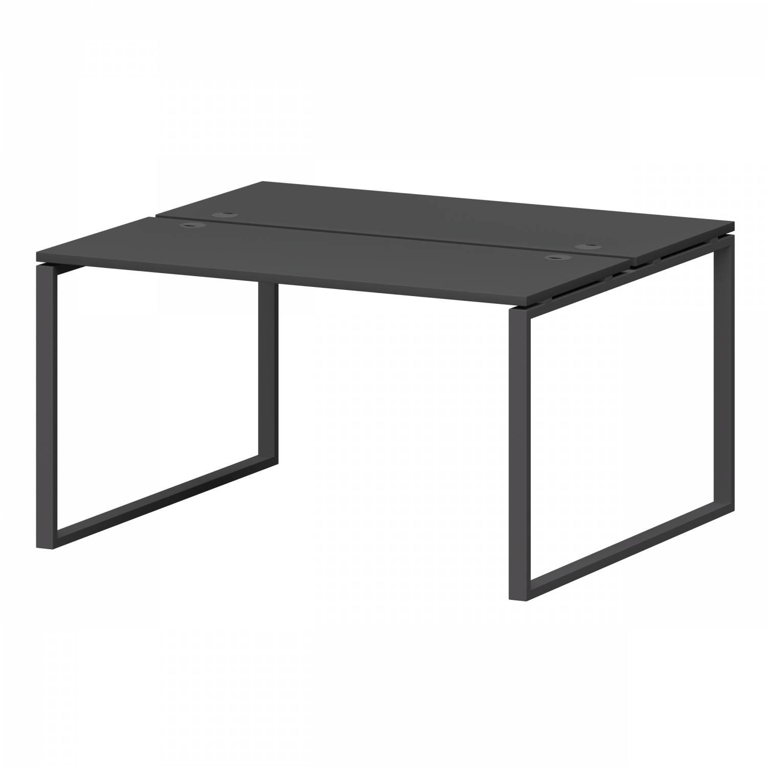 Бенч двойной на металлокаркасе Смарт СМС2-О-10К.120.Пр25 Графит/Антрацит (1000x1236x750)