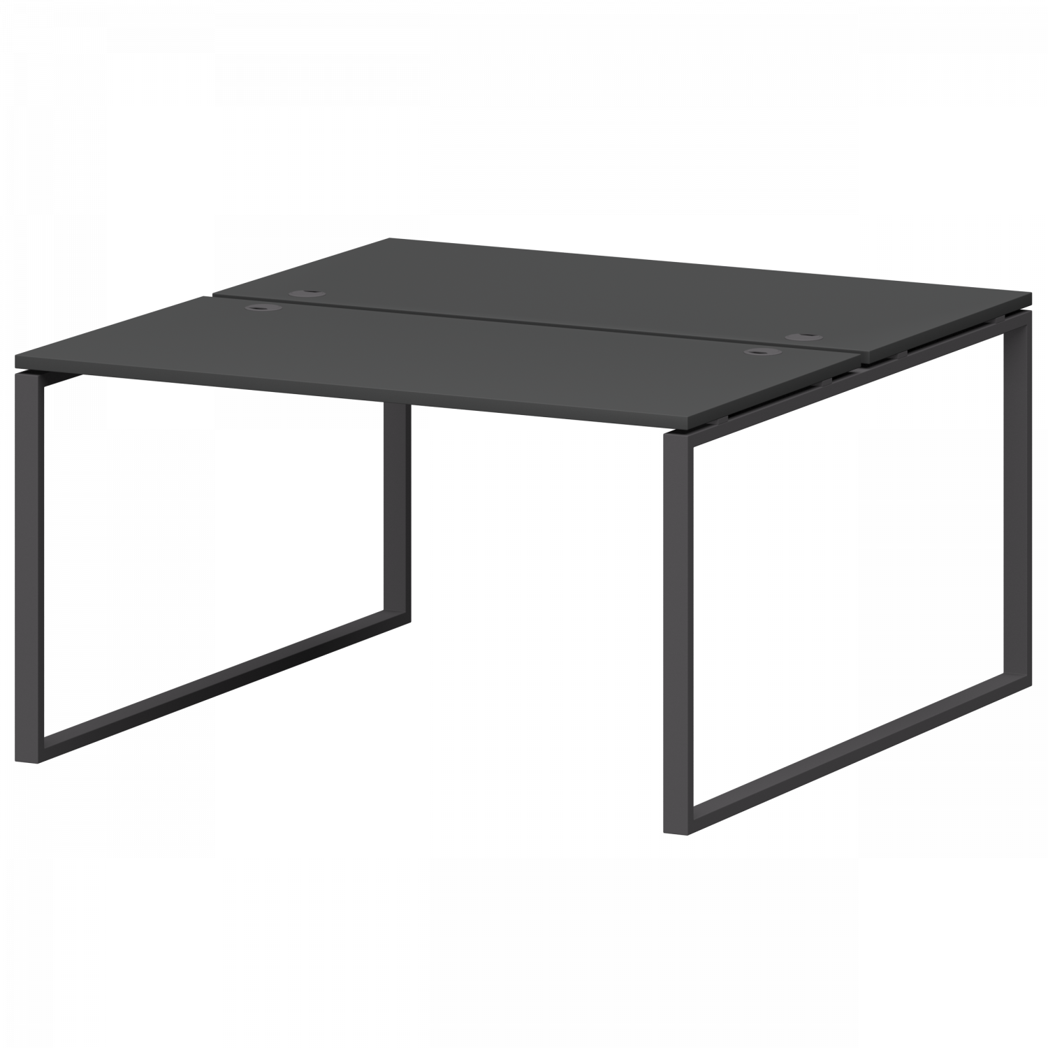 Бенч двойной на металлокаркасе Смарт СМС2-О-10К.149.Пр25 Графит/Антрацит (1000x1496x750)
