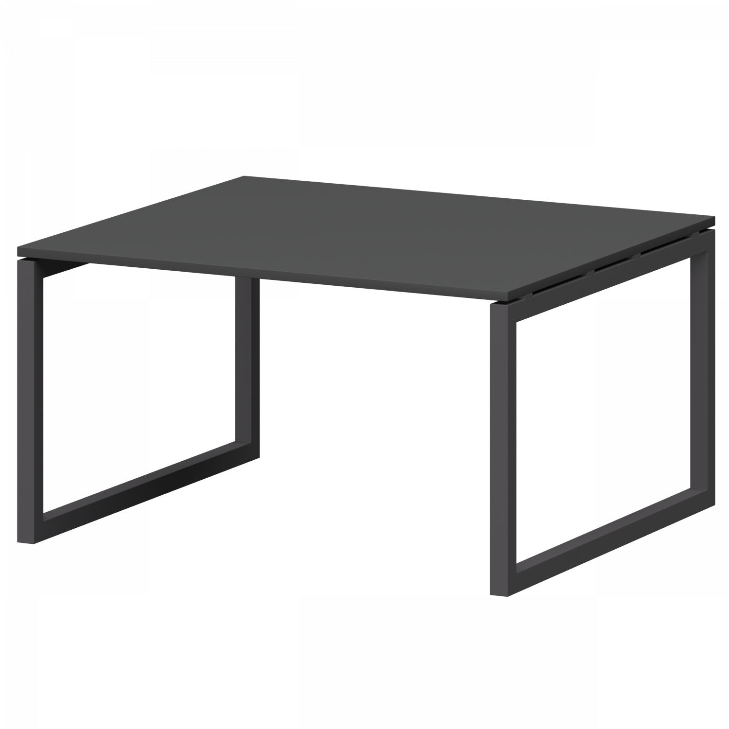Стол переговорный на металлокаркасе Смарт СМСП-О-14.123.Пр50 Графит/Антрацит (1400x1236x750)