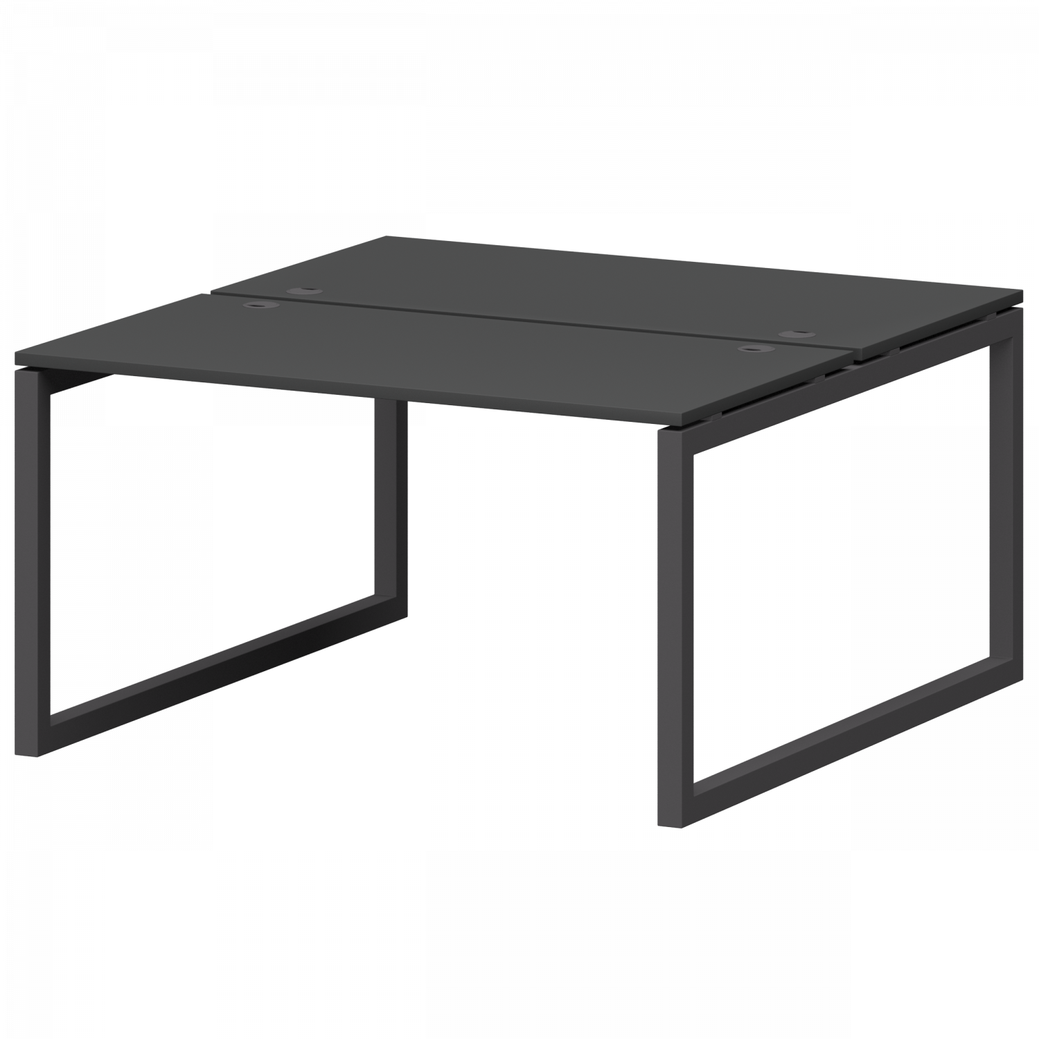 Бенч двойной на металлокаркасе Смарт СМС2-О-10К.149.Пр50 Графит/Антрацит (1000x1496x750)