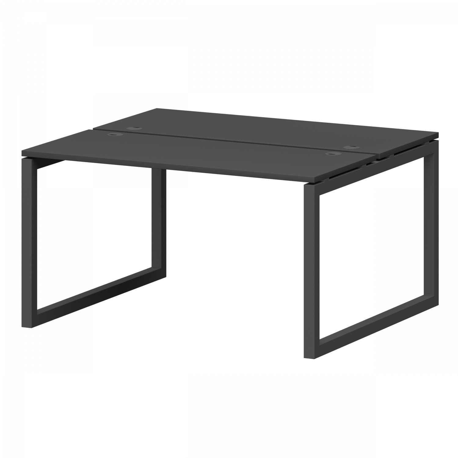 Бенч двойной на металлокаркасе Смарт СМС2-О-16К.120.Пр50 Графит/Антрацит (1600x1236x750)