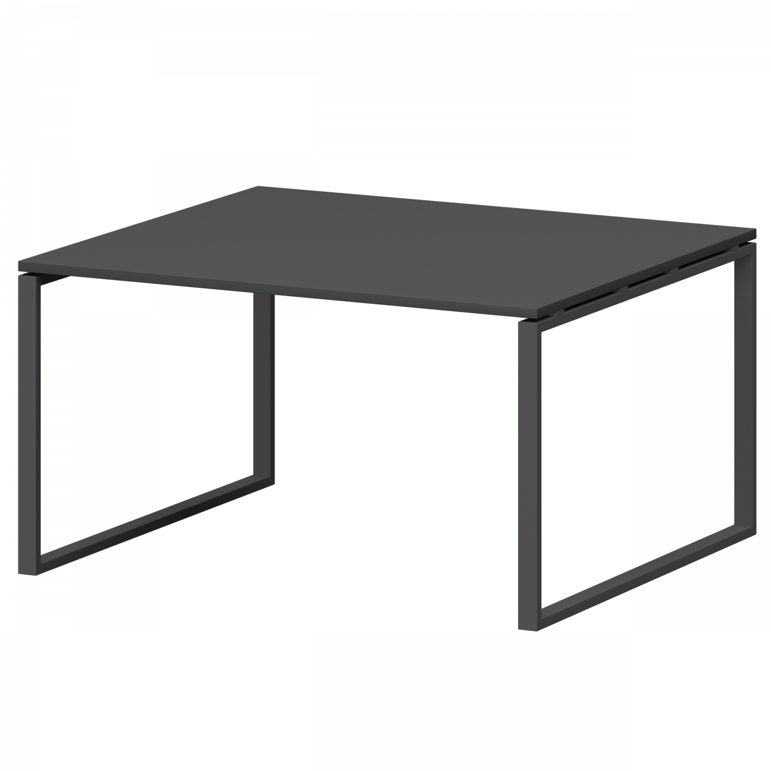 Стол переговорный на металлокаркасе Смарт СМСП-О-16.123.Пр25 Графит/Антрацит (1600x1236x750)