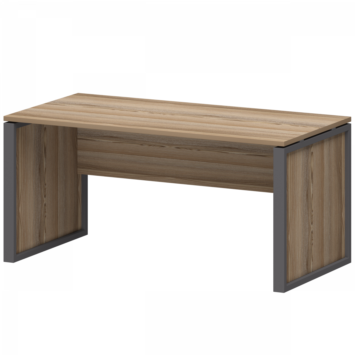 Стол руководителя Аргентум-М НТМ-160 Дуб сафари/Антрацит (1600x800x750)