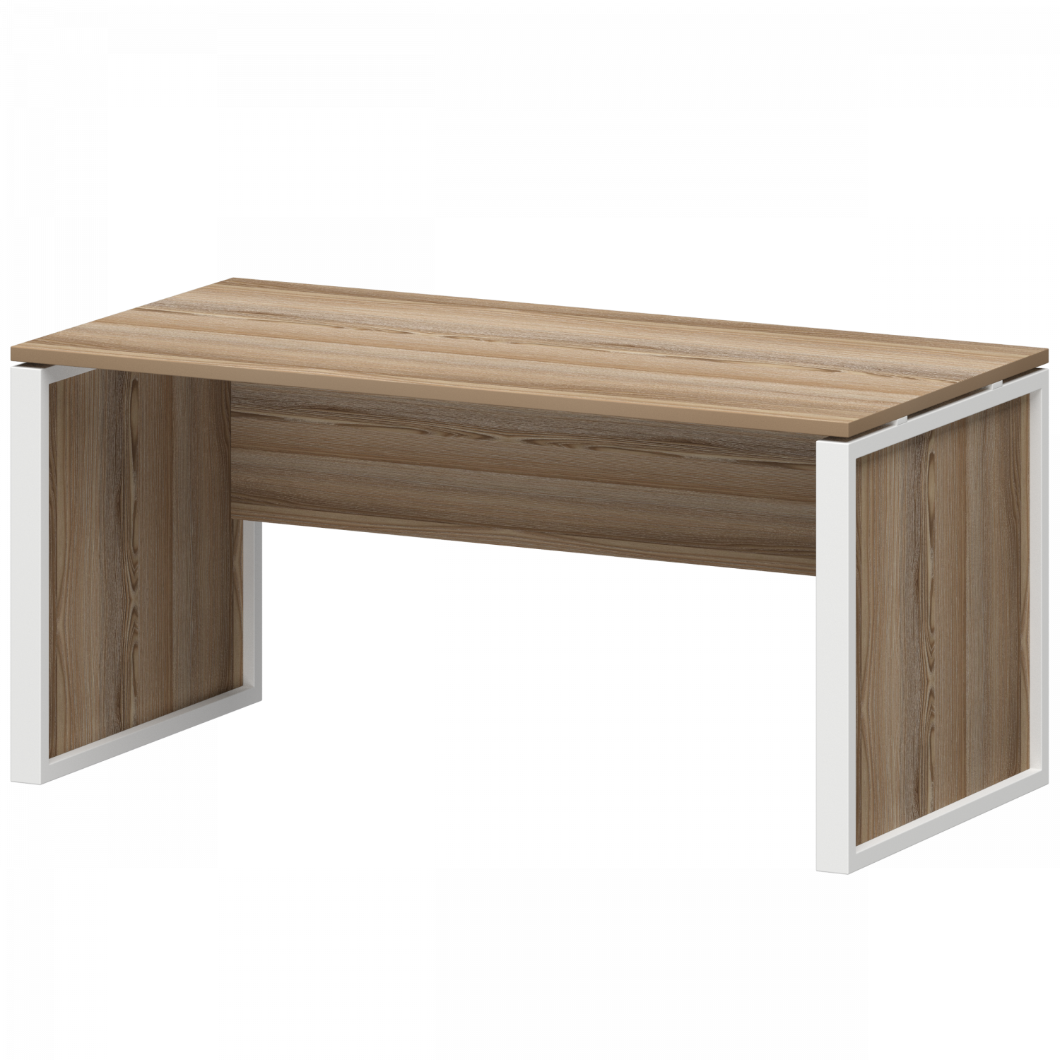 Стол руководителя Аргентум-М НТМ-160 Дуб сафари/Белый (1600x800x750)
