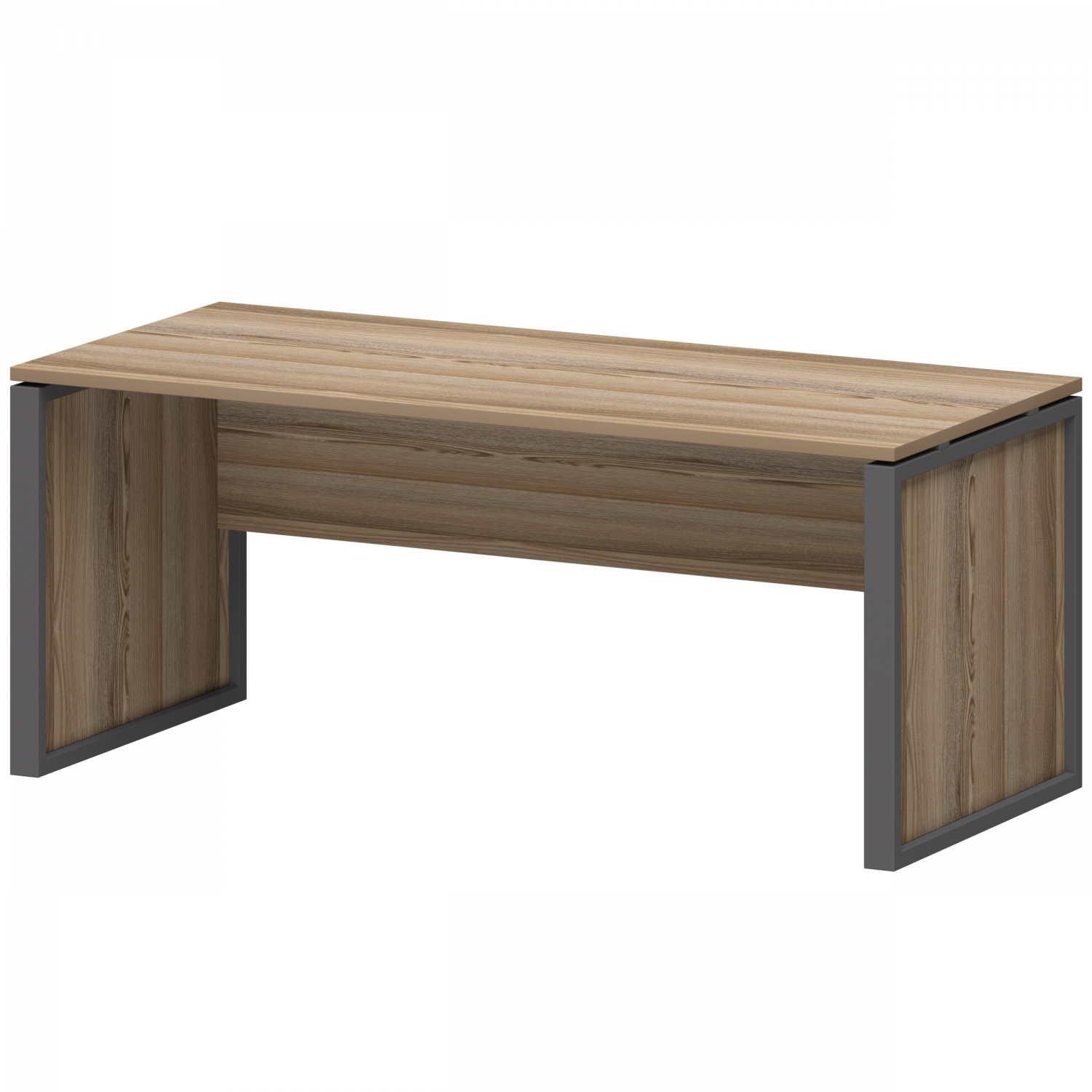 Стол руководителя Аргентум-М НТМ-180 Дуб сафари/Антрацит (1800x800x750)