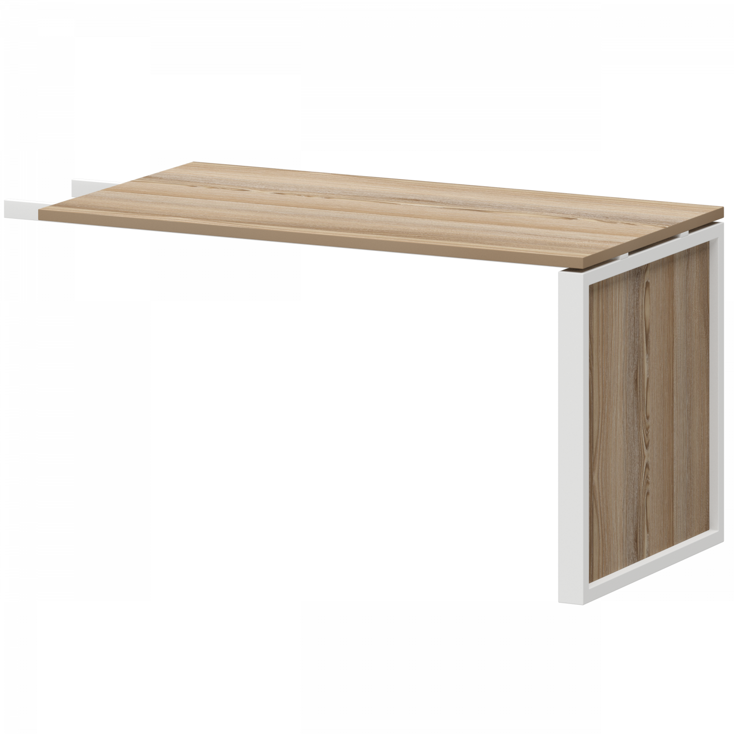 Конференц-приставка Аргентум-М НТМ-735 Дуб сафари/Белый (1350x730x750)