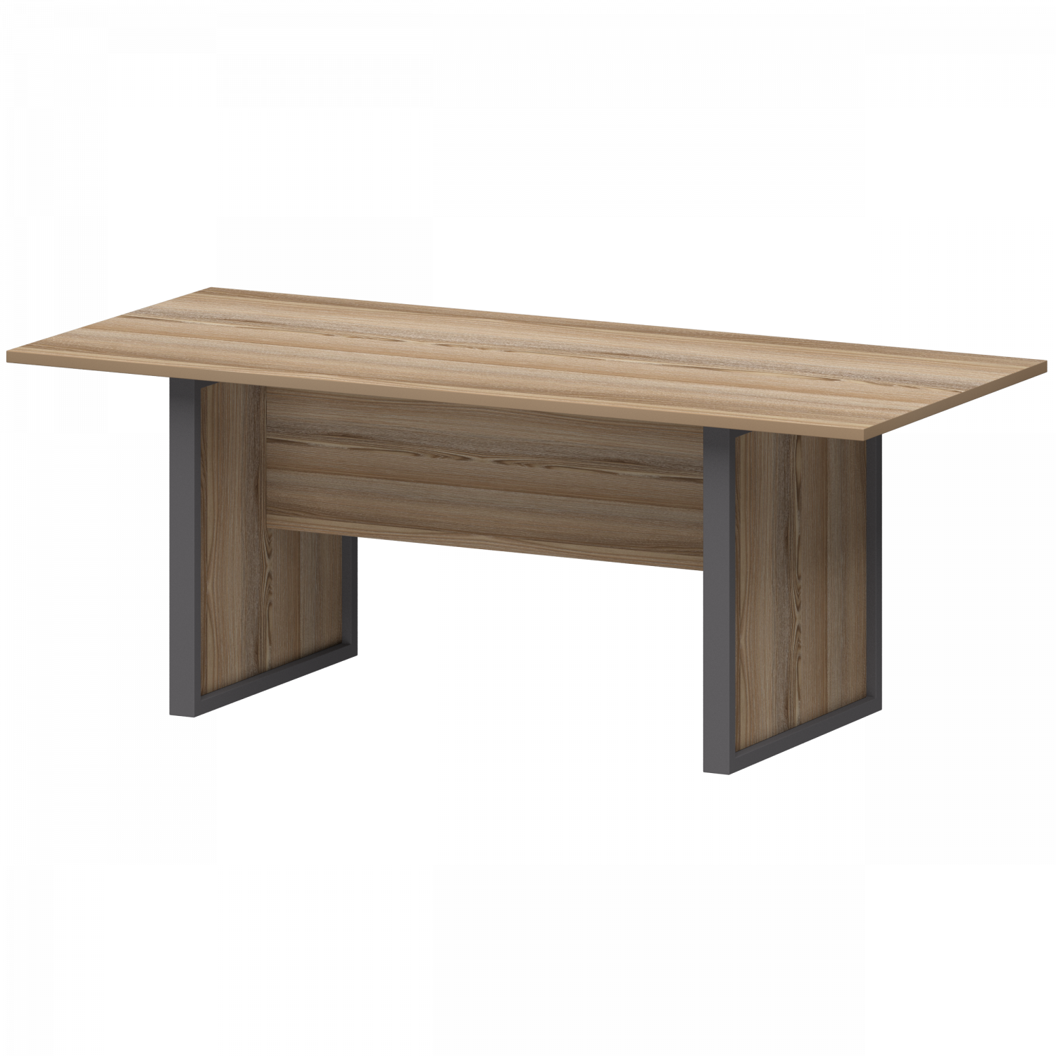 Стол заседаний Аргентум-М НТМ-200.90 Дуб сафари/Антрацит (2000x900x750)