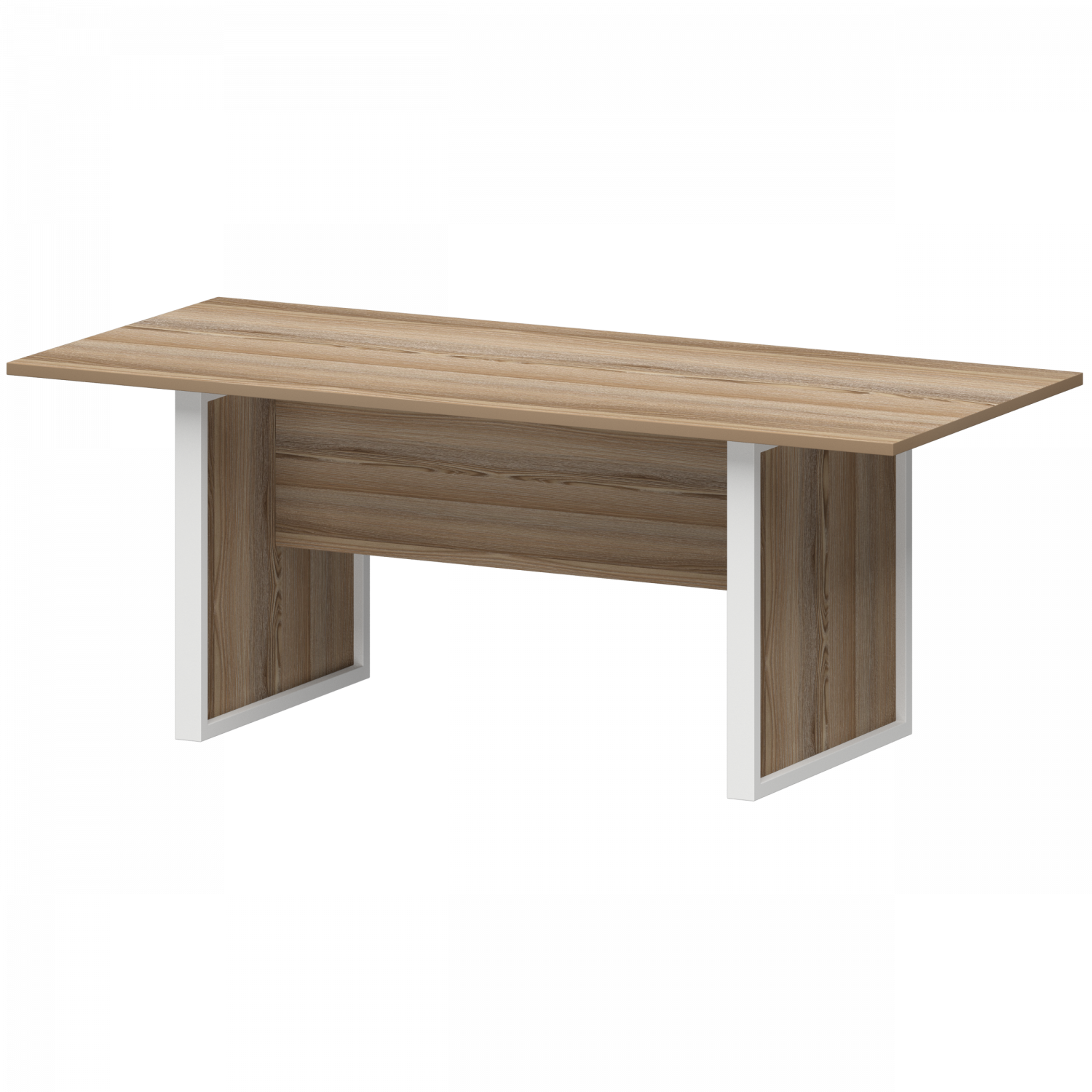 Стол заседаний Аргентум-М НТМ-200.90 Дуб сафари/Белый (2000x900x750)