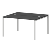 Бенч двойной на металлокаркасе Смарт СМС2-П-16К.120.Пр25 Графит/Белый (1600x1236x750)