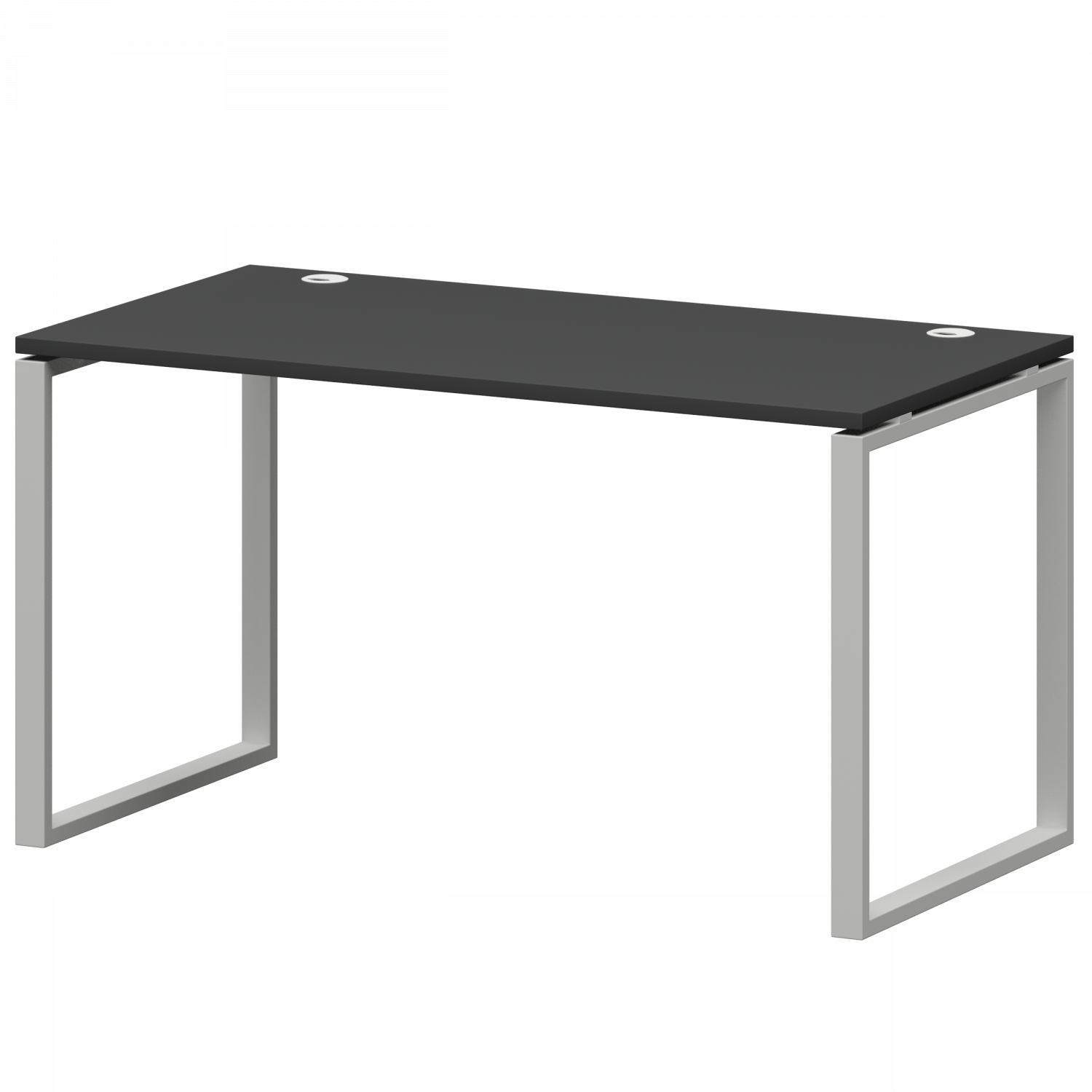 Стол на металлокаркасе Смарт СМС25-О-10К.73.Пр25 Графит/Белый (1000x730x750)