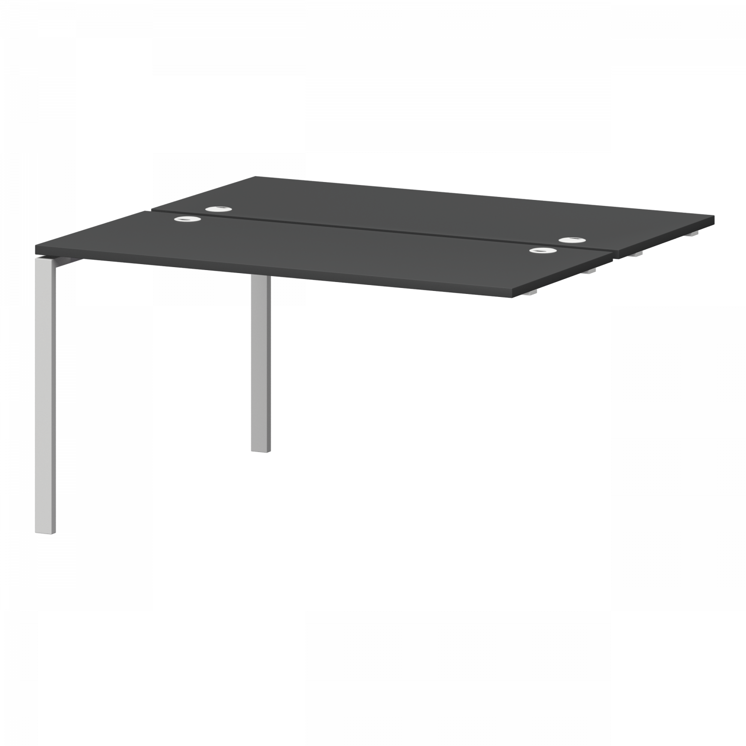 Модуль двойной универсальный на металлокаркасе Смарт СМС2-П-14К.120Э.Пр25 Графит/Белый (1400x1236x750)