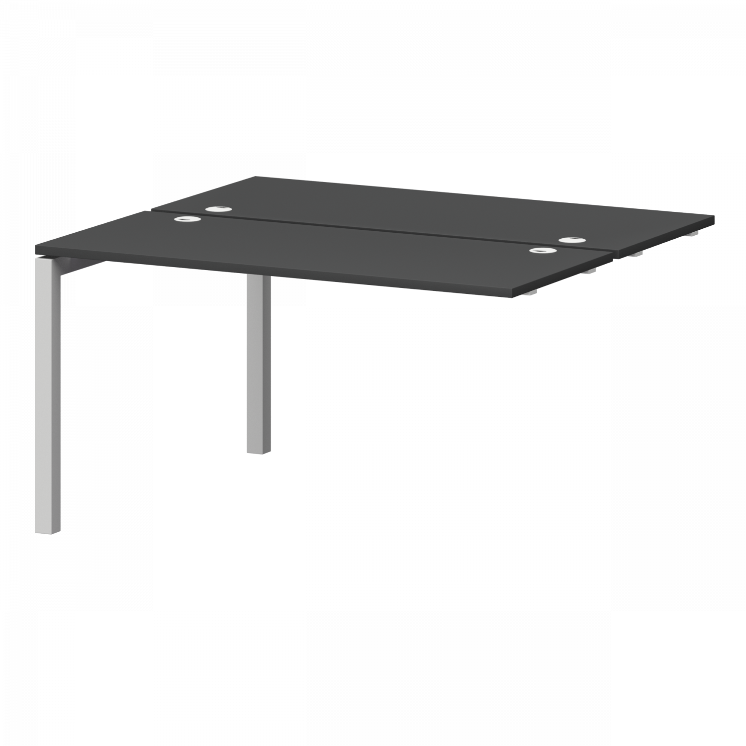 Модуль двойной универсальный на металлокаркасе Смарт СМС2-П-14К.120Э.Пр50 Графит/Белый (1400x1236x750)