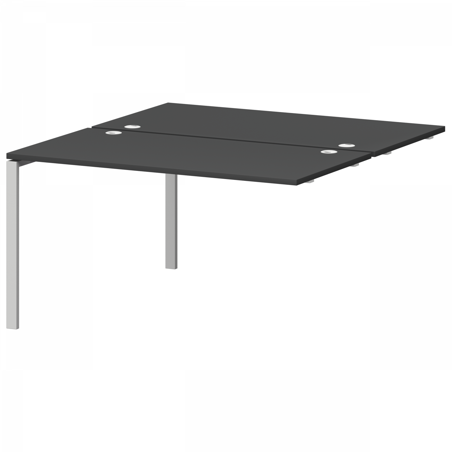 Модуль двойной универсальный на металлокаркасе Смарт СМС2-П-14К.149Э.Пр25 Графит/Белый (1400x1496x750)