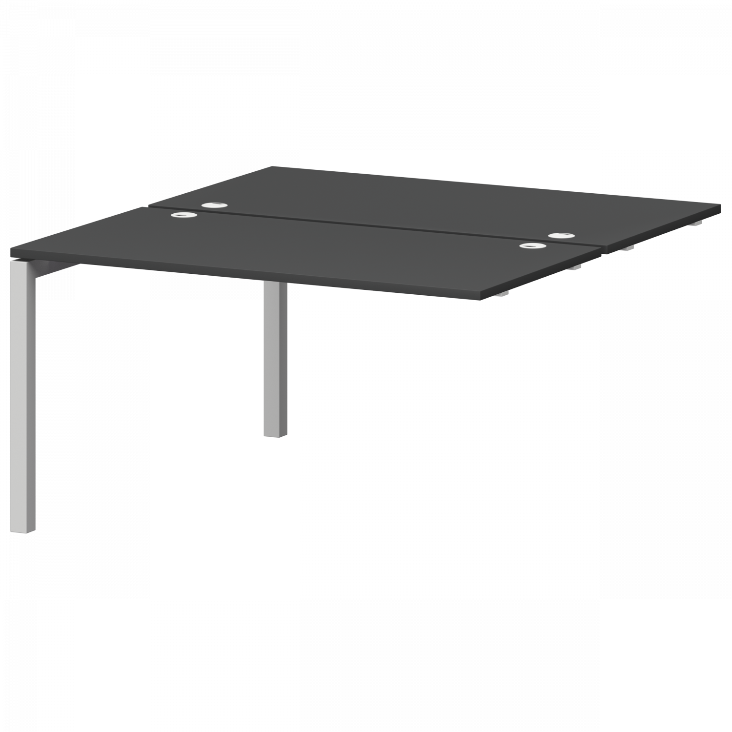 Модуль двойной универсальный на металлокаркасе Смарт СМС2-П-16К.149Э.Пр50 Графит/Белый (1600x1496x750)