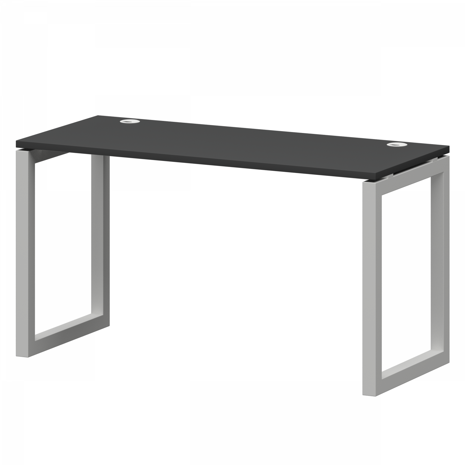 Стол на металлокаркасе Смарт СМС25-О-18К.60.Пр50 Графит/Белый (1800x600x750)