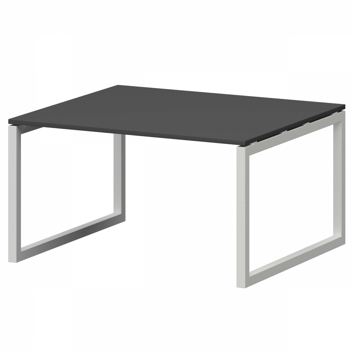 Стол переговорный на металлокаркасе Смарт СМСП-О-12.123.Пр50 Графит/Белый (1200x1236x750)
