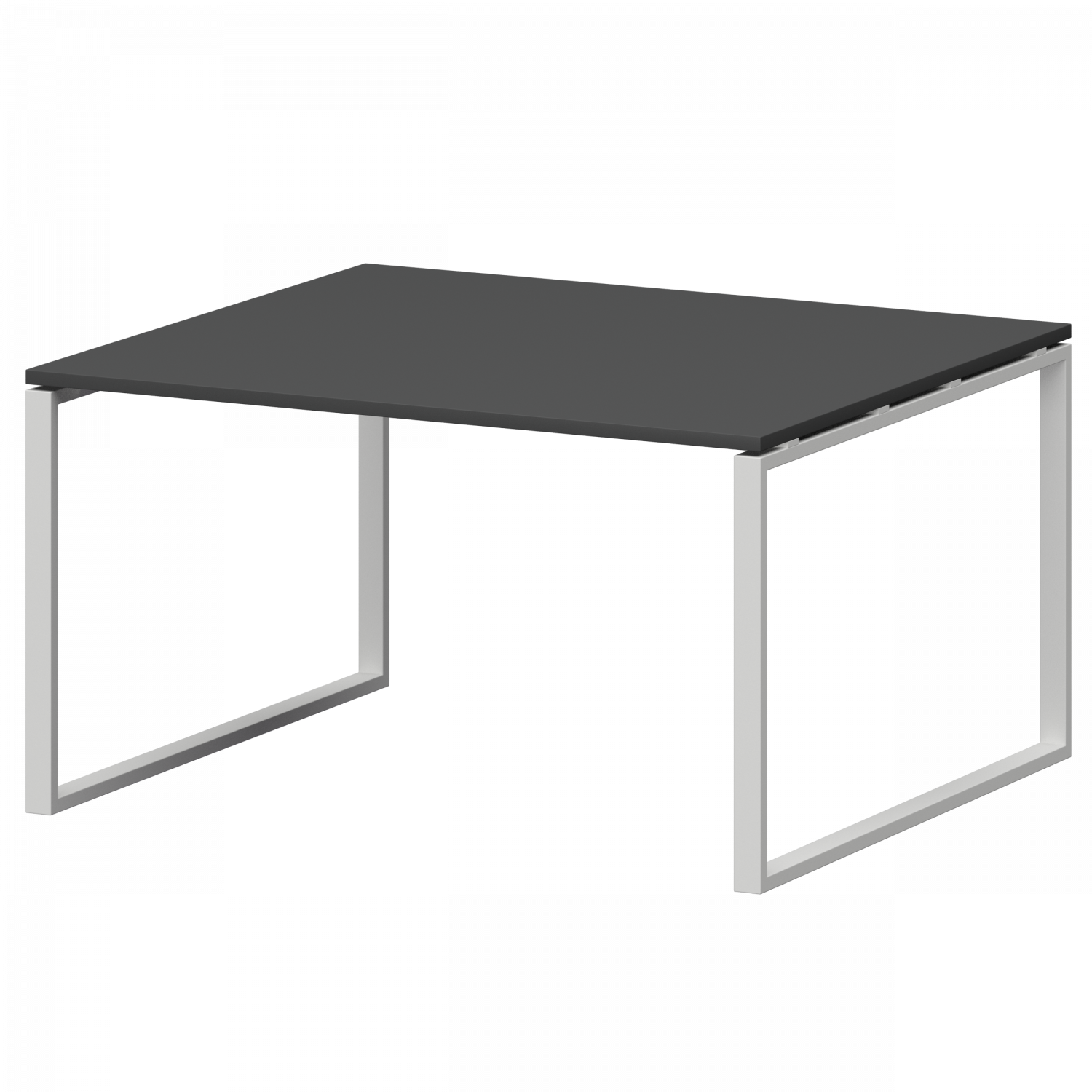 Стол переговорный на металлокаркасе Смарт СМСП-О-16.123.Пр25 Графит/Белый (1600x1236x750)