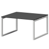 Стол переговорный на металлокаркасе Смарт СМСП-О-18.123.Пр50 Графит/Белый (1800x1236x750)