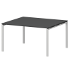 Стол переговорный на металлокаркасе Смарт СМСП-П-12.123.Пр25 Графит/Белый (1200x1236x750)