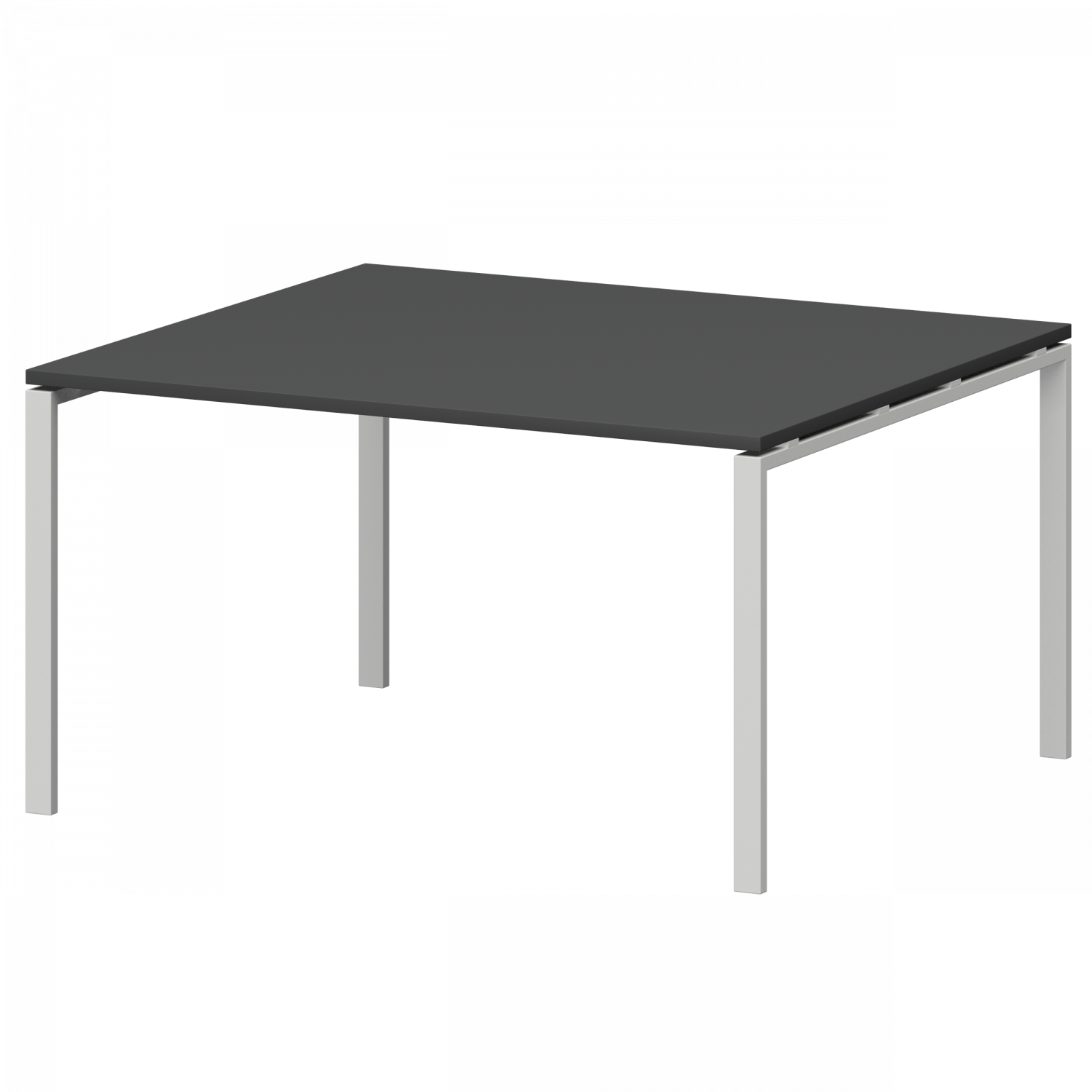 Стол переговорный на металлокаркасе Смарт СМСП-П-16.123.Пр25 Графит/Белый (1600x1236x750)