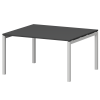 Стол переговорный на металлокаркасе Смарт СМСП-П-16.123.Пр50 Графит/Белый (1600x1236x750)