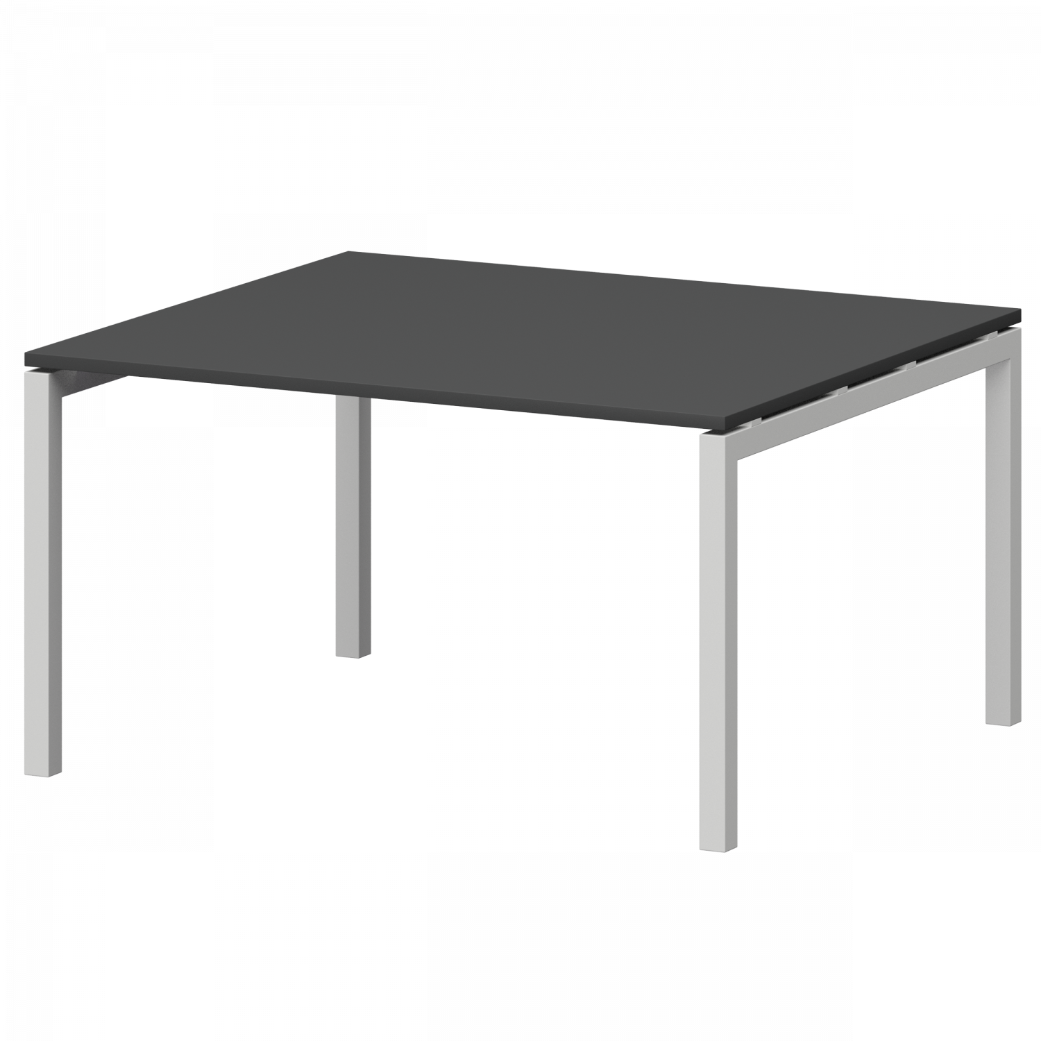 Стол переговорный на металлокаркасе Смарт СМСП-П-16.123.Пр50 Графит/Белый (1600x1236x750)