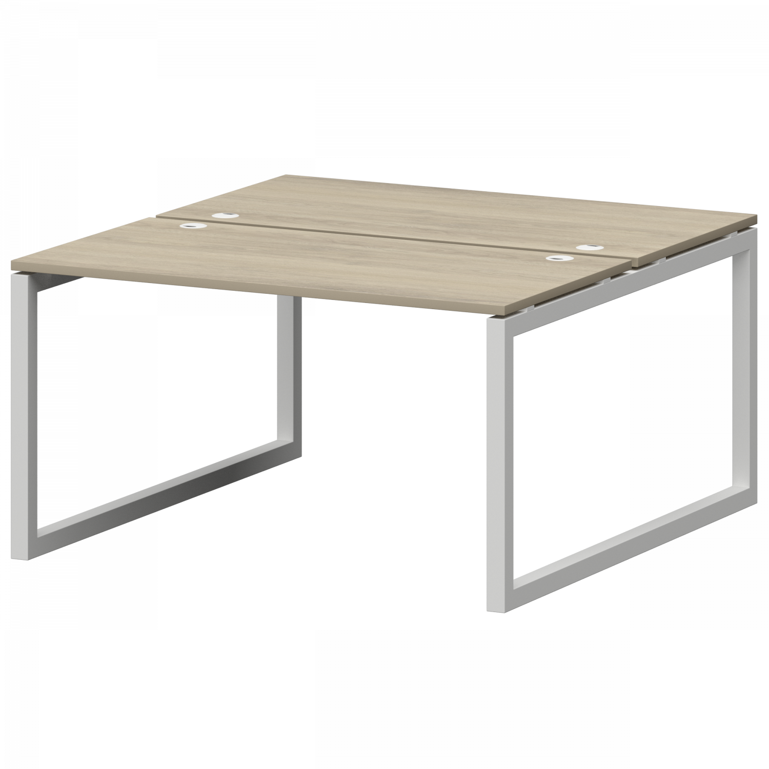 Бенч двойной на металлокаркасе Смарт СМС2-О-10К.149.Пр50 Кронберг/Белый (1000x1496x750)