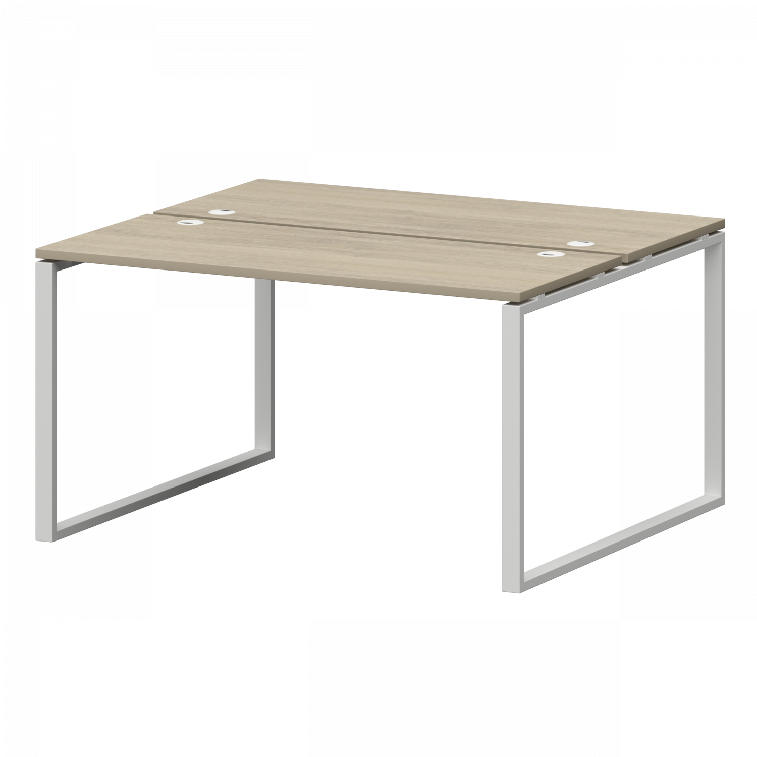 Бенч двойной на металлокаркасе Смарт СМС2-О-18К.120.Пр25 Кронберг/Белый (1800x1236x750)