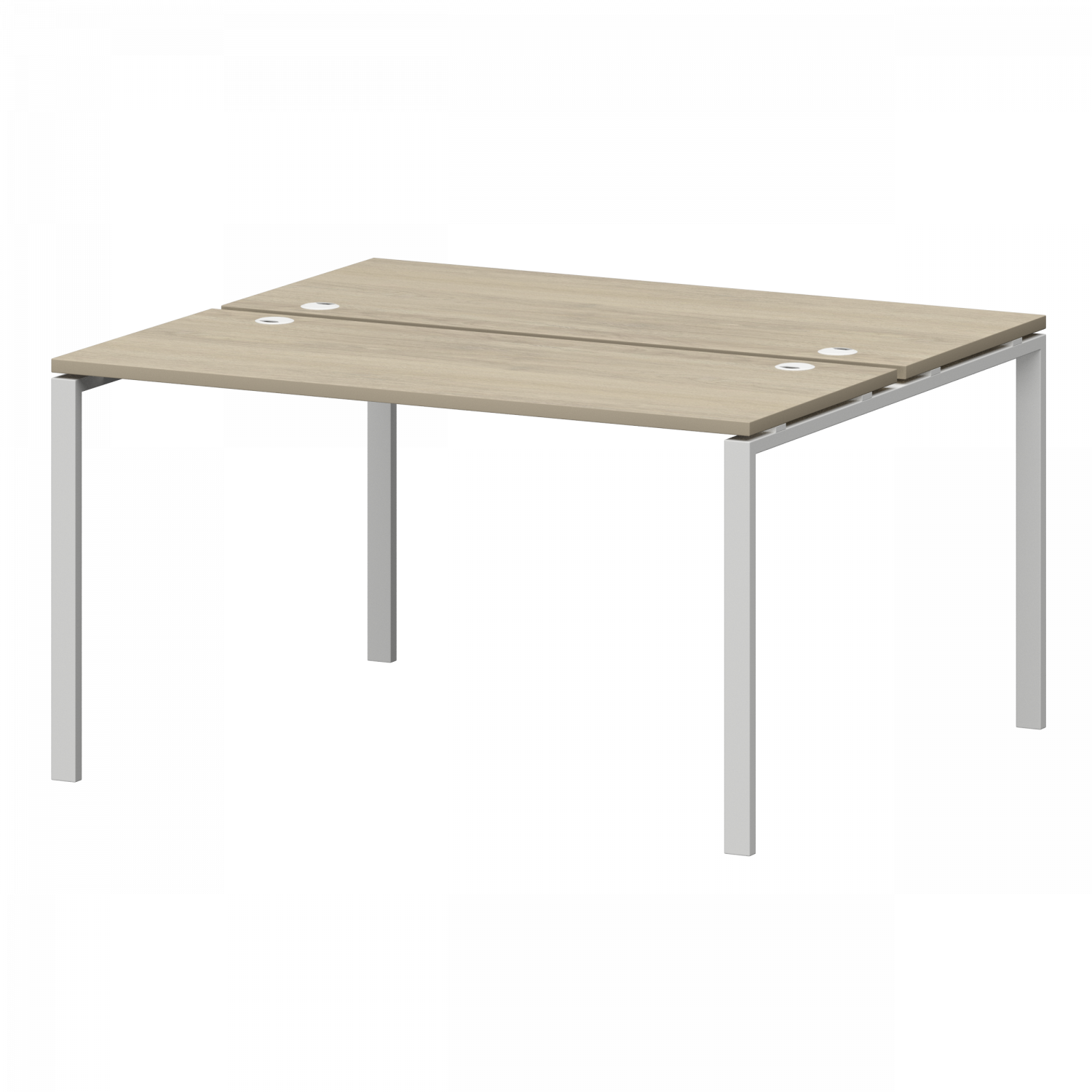 Бенч двойной на металлокаркасе Смарт СМС2-П-18К.120.Пр25 Кронберг/Белый (1800x1236x750)