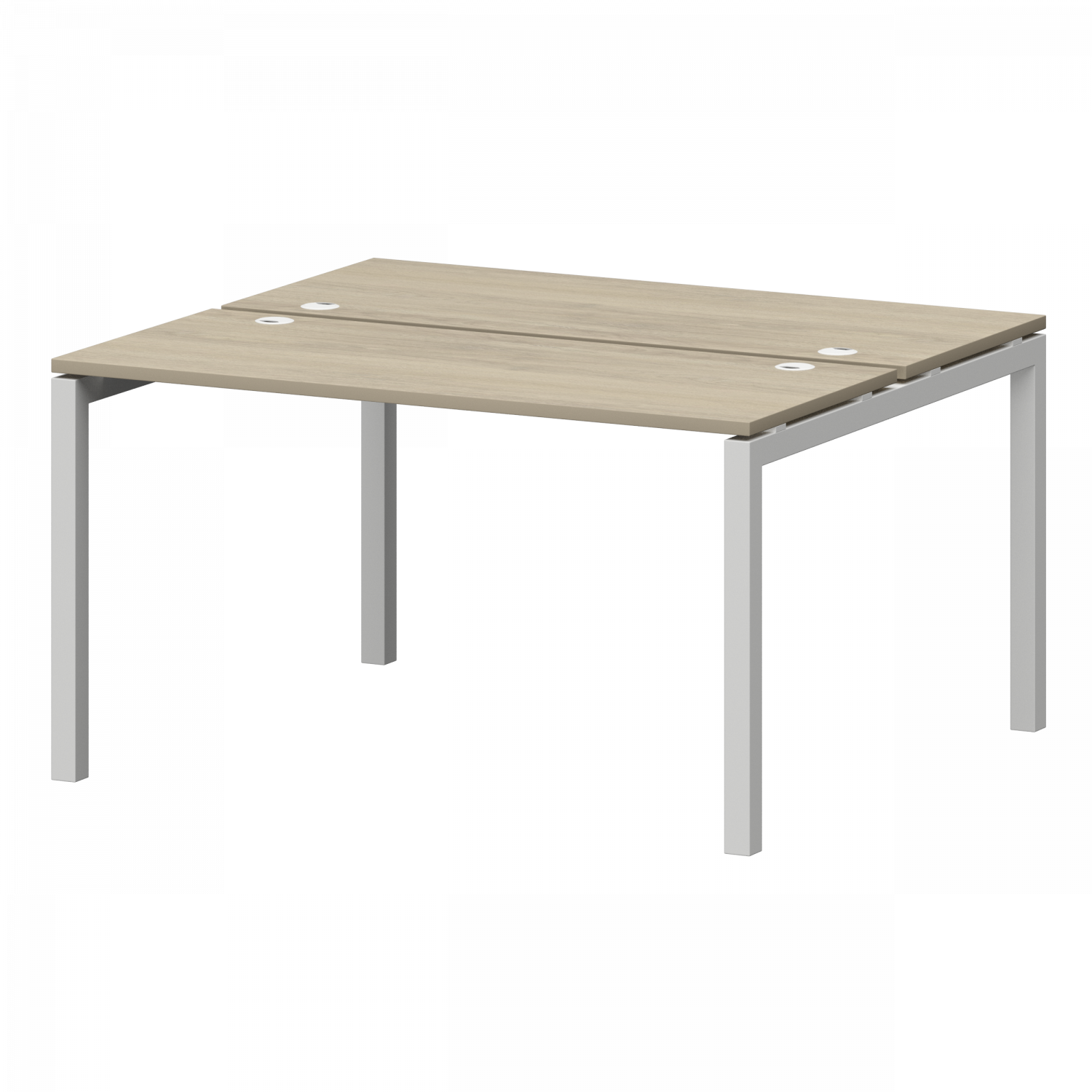 Бенч двойной на металлокаркасе Смарт СМС2-П-18К.120.Пр50 Кронберг/Белый (1800x1236x750)