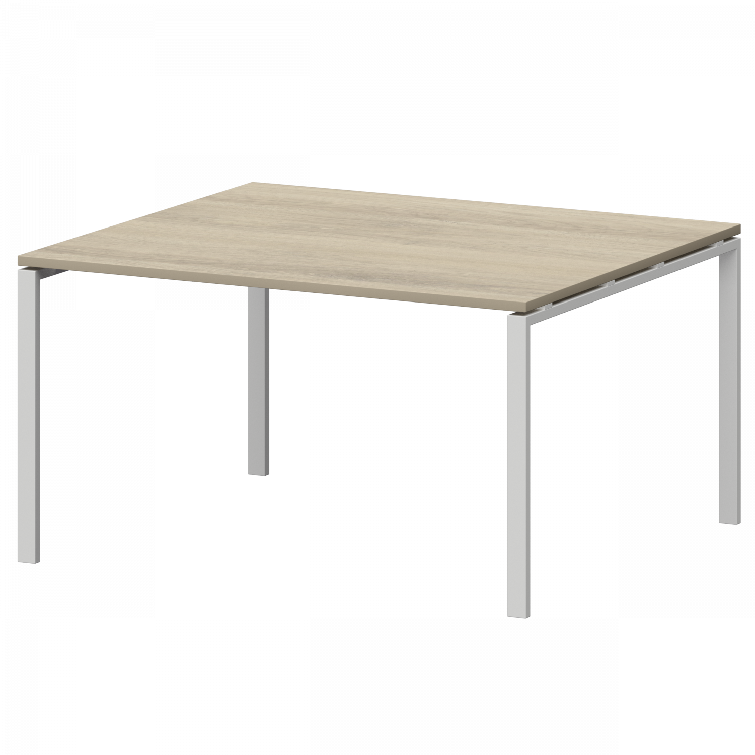 Стол переговорный на металлокаркасе Смарт СМСП-П-14.123.Пр25 Кронберг/Белый (1400x1236x750)