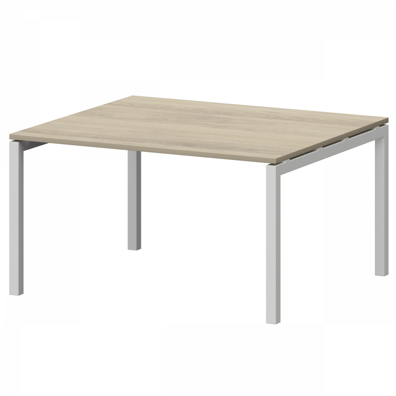 Стол переговорный на металлокаркасе Смарт СМСП-П-14.123.Пр50 Кронберг/Белый (1400x1236x750)