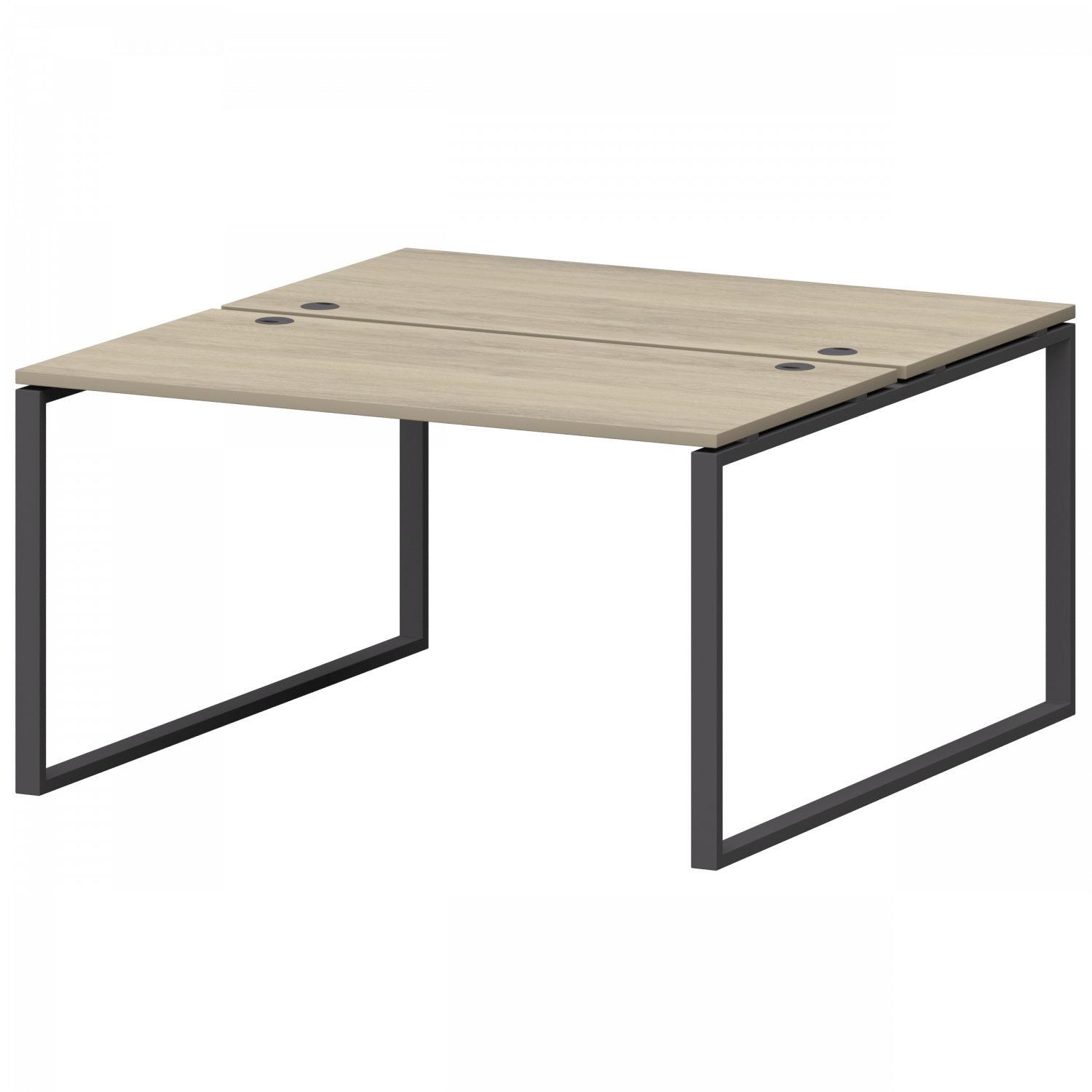 Бенч двойной на металлокаркасе Смарт СМС2-О-10К.149.Пр25 Кронберг/Антрацит (1000x1496x750)