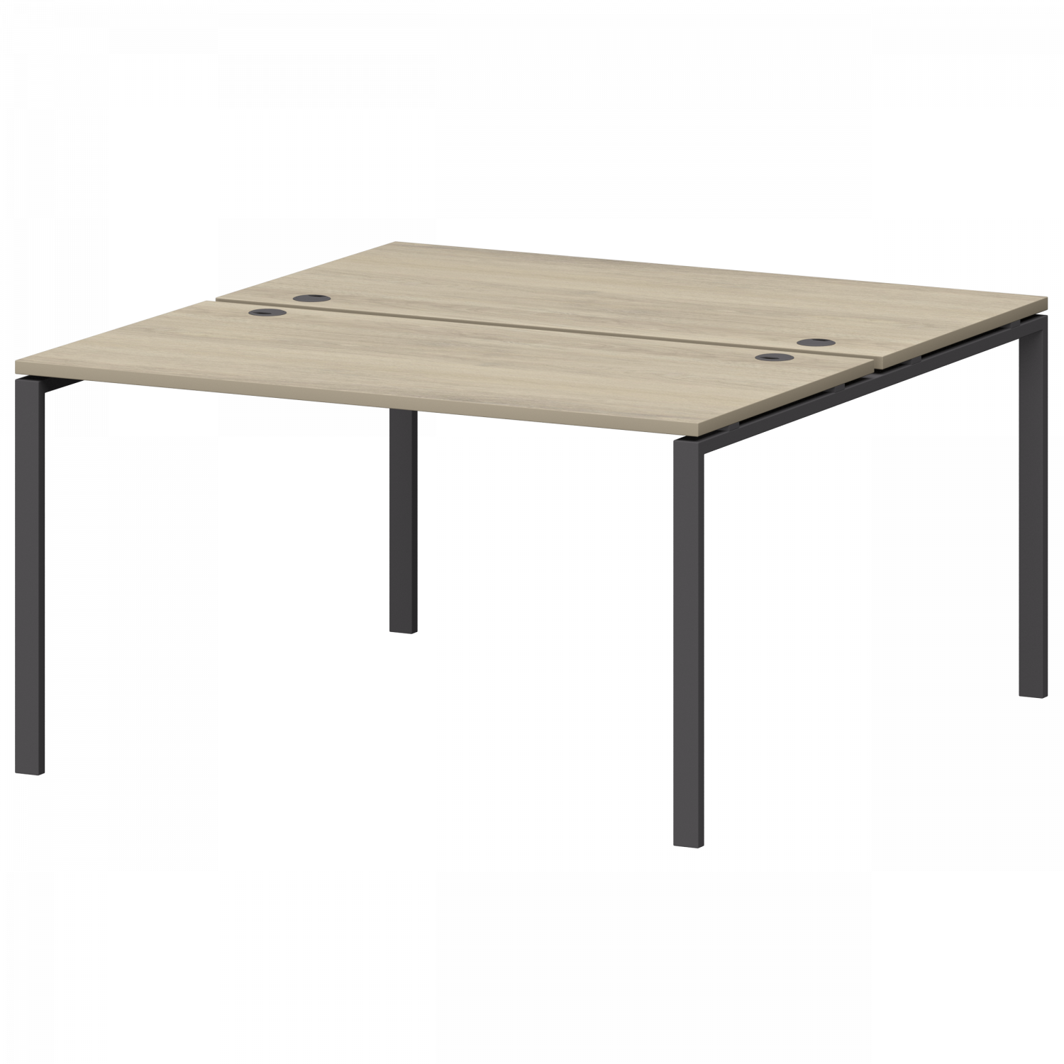 Бенч двойной на металлокаркасе Смарт СМС2-П-14К.149.Пр25 Кронберг/Антрацит (1400x1496x750)