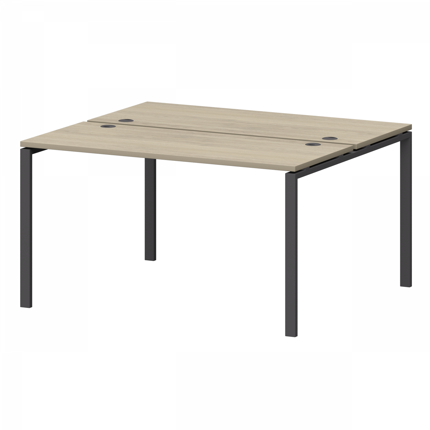 Бенч двойной на металлокаркасе Смарт СМС2-П-16К.120.Пр25 Кронберг/Антрацит (1600x1236x750)