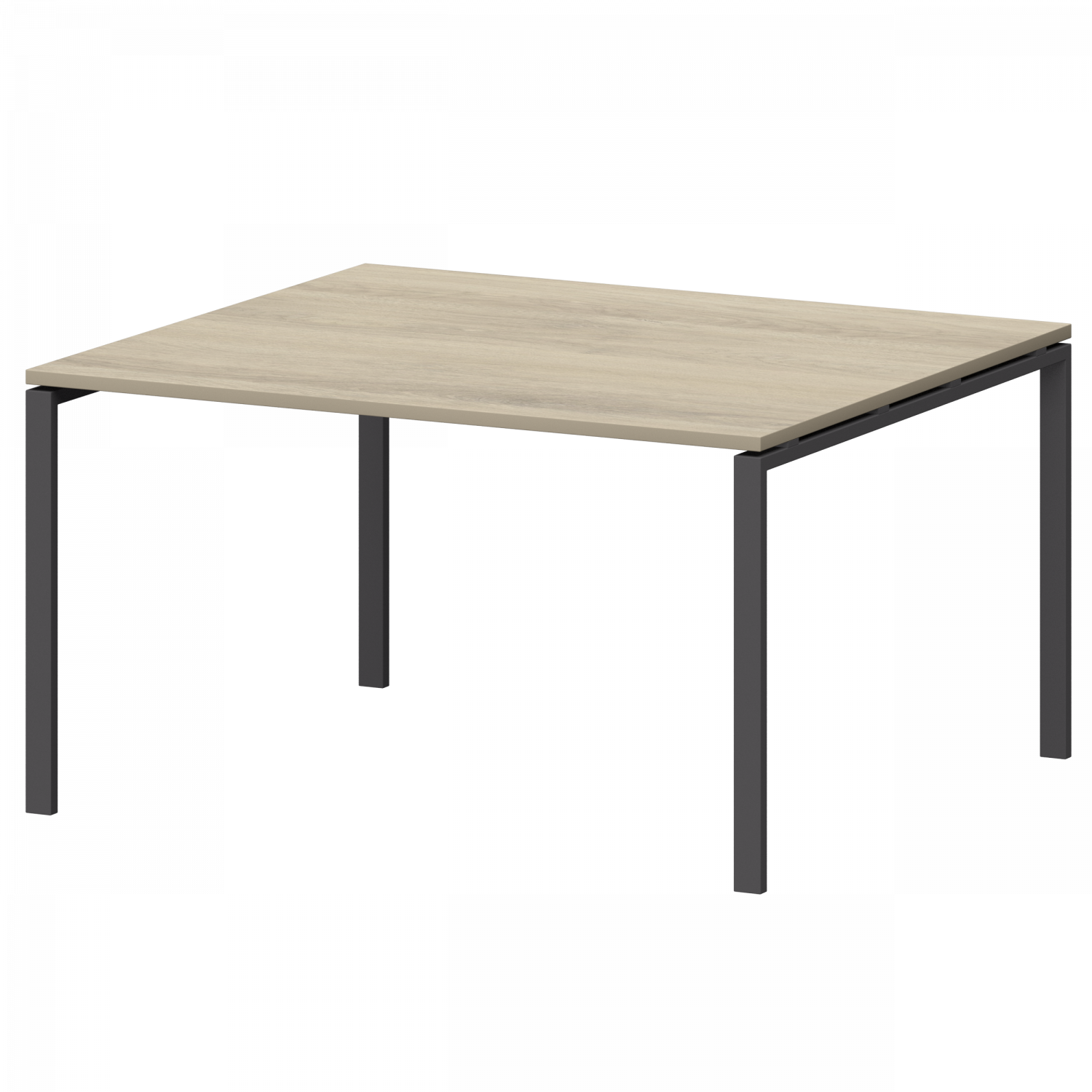 Стол переговорный на металлокаркасе Смарт СМСП-П-14.123.Пр25 Кронберг/Антрацит (1400x1236x750)