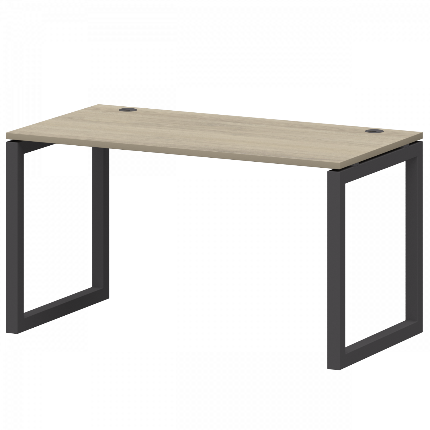 Стол на металлокаркасе Смарт СМС25-О-18К.73.Пр50 Кронберг/Антрацит (1800x730x750)