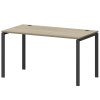 Стол на металлокаркасе Смарт СМС25-П-14К.73.Пр25 Кронберг/Антрацит (1400x730x750)