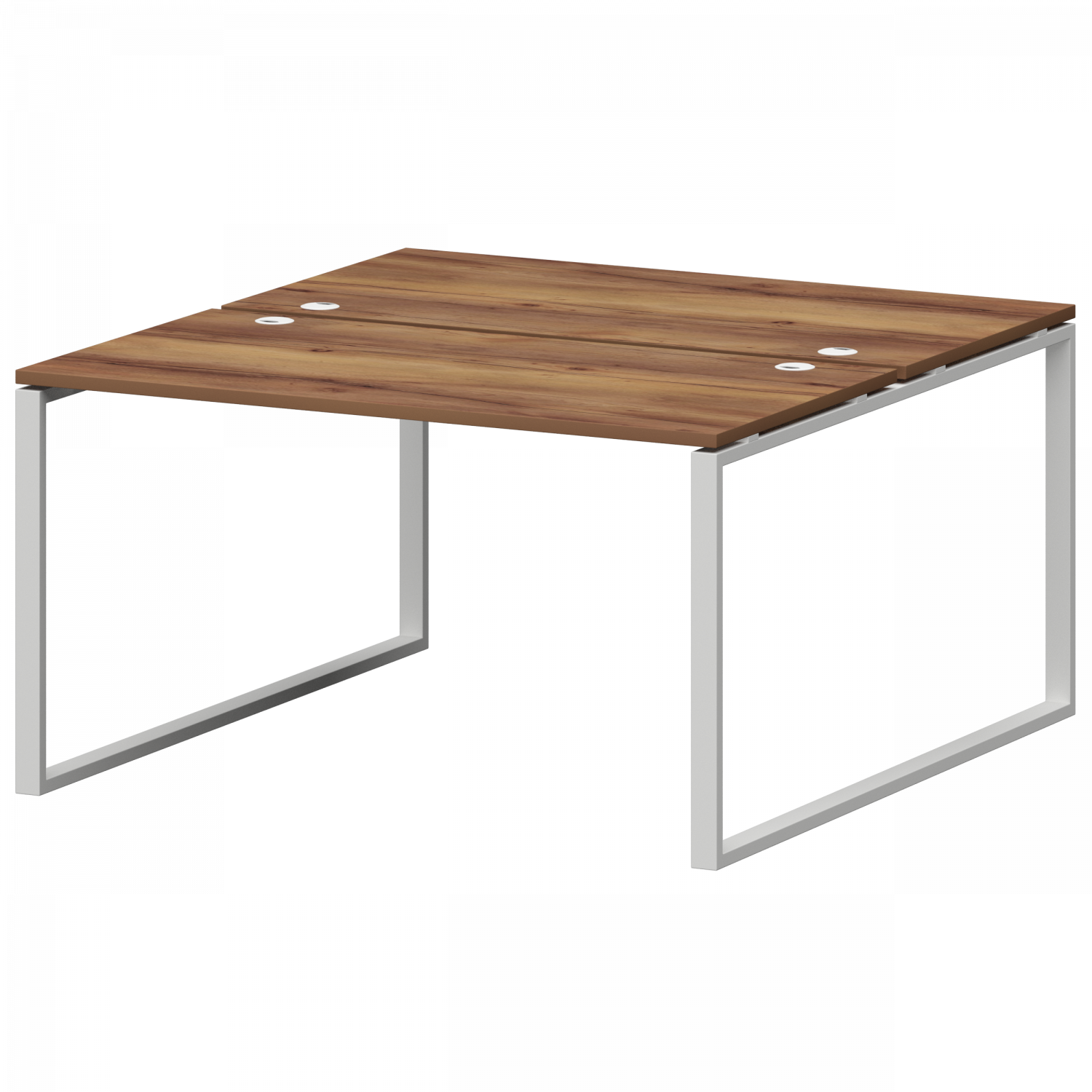 Бенч двойной на металлокаркасе Смарт СМС2-О-10К.149.Пр25 Таксония/Белый (1000x1496x750)