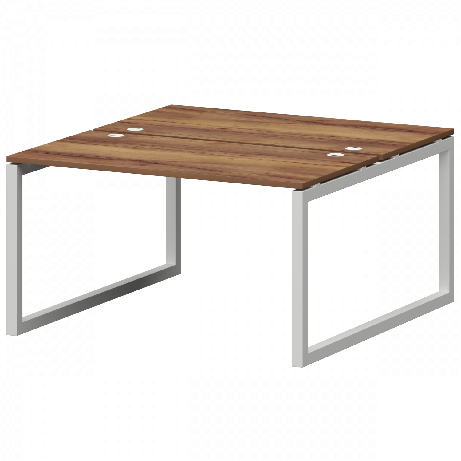 Бенч двойной на металлокаркасе Смарт СМС2-О-16К.149.Пр50 Таксония/Белый (1600x1496x750)