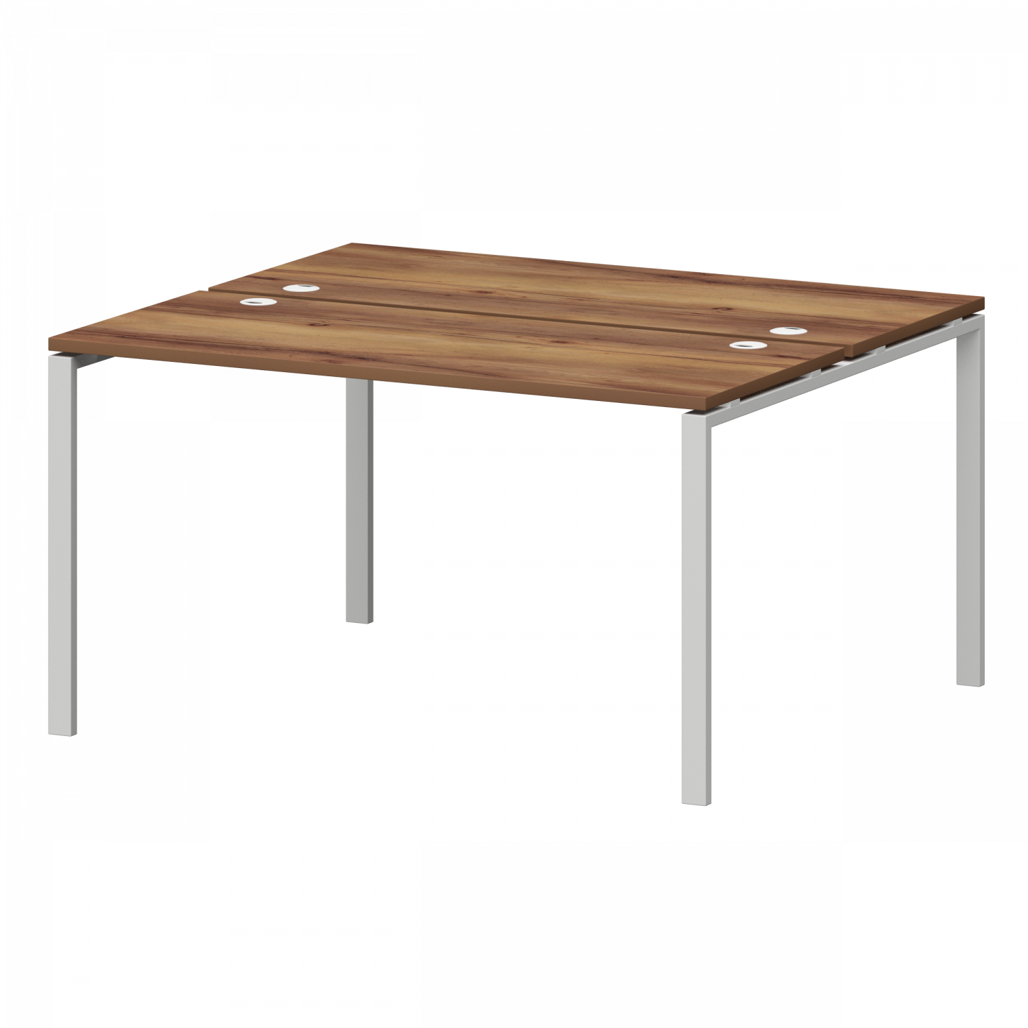 Бенч двойной на металлокаркасе Смарт СМС2-П-12К.120.Пр25 Таксония/Белый (1200x1236x750)